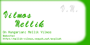 vilmos mellik business card